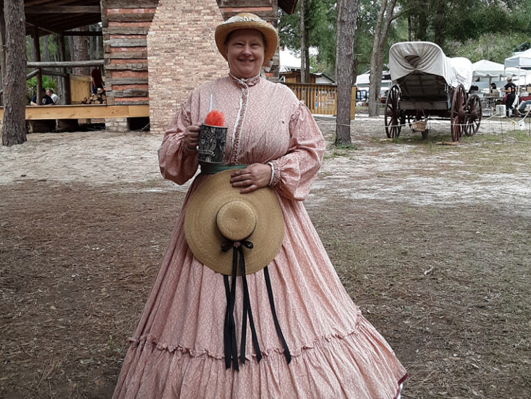 Women in costum at Cracker Village Silver Springs State Park